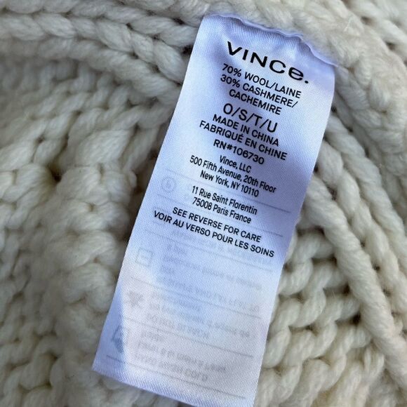 Vince Hand Knit Twisted Cable Cardigan Cashmere/Wool NWT One size RARE - Picture 11 of 13